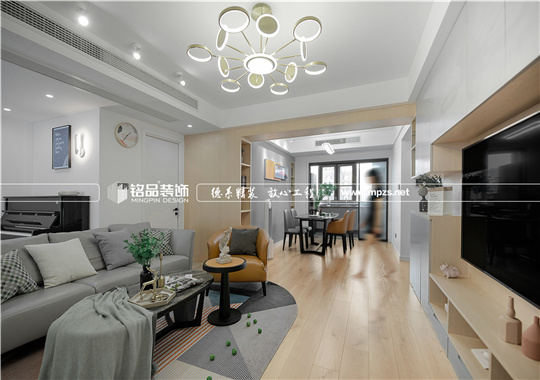 【室内装饰设计】126方北欧风格户型全包设计效果鉴赏